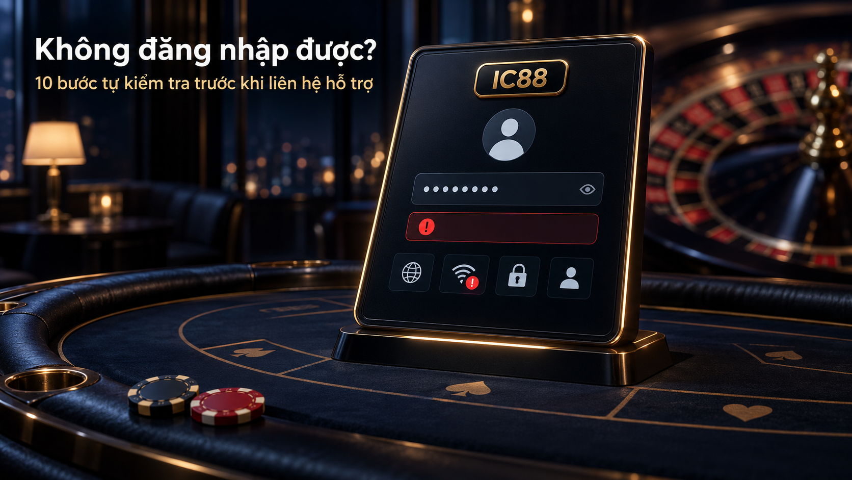 IC88 không đăng nhập được - 10 bước tự kiểm tra trước khi liên hệ hỗ trợ
